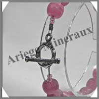 RHODOCHROSITE - Bracelet - Disques 8x8 mm - 20 cm - A003