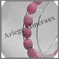 RHODOCHROSITE - Bracelet - Disques 10x8 mm - 20 cm - A004