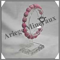 RHODOCHROSITE - Bracelet - Disques 10x8 mm - 20 cm - A005