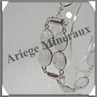 SPECTROLITE Cristallise - Bracelet Argent - 10 Cabochons - 19 cm - P019