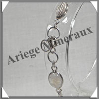 SPECTROLITE Cristallise - Bracelet Argent - 5 Cabochons - 21 cm - P020