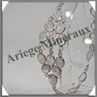 SPECTROLITE Cristallise - Bracelet Argent - 20 Cabochons - 21 cm - P022