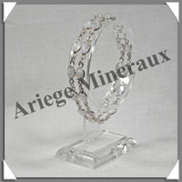 SPECTROLITE Cristallise - Bracelet Argent - 22 Cabochons - 19 cm - P023