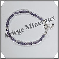 TANZANITE - Bracelet Argent - Disques Facets - 17 cm - 4,4 grammes - W001