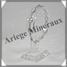 TOPAZE BLEUE Cristallise - Bracelet Argent - 9 Cabochons Facets - 19 cm - P002 Brsil