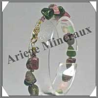 TOURMALINE MULTICOLORE - Bracelet Nuggets 7  10 mm - 20 cm - C001