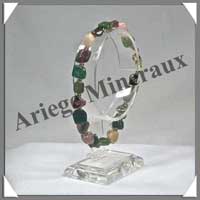 TOURMALINE MULTICOLORE - Bracelet Nuggets 7  10 mm - 21 cm - C002