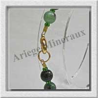 ZOIZITE RUBIS - Bracelet Perles 6 mm - 21 cm - M001