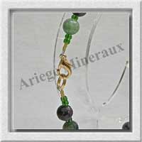 ZOIZITE RUBIS - Bracelet Perles 6 mm - 21 cm - M002