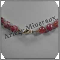 AGATE AFRICAINE - Collier Perles 10 mm - 45 cm - C004