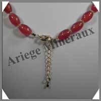 AGATE du BRESIL - Collier Compos - 3 Disques 20 mm et Perles 8 mm - 53 cm - C006