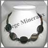AGATE DRAPEE - Collier Compos - 5 Ovales, Tubes et Perles - 48 cm - C018 Brsil