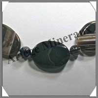 AGATE DRAPEE - Collier Compos - 5 Ovales, Tubes et Perles - 48 cm - C018