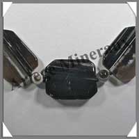 AGATE DRAPEE - Collier Compos - 5 Rectangles 30x25 mm et Perles 8 mm - 50 cm - C023