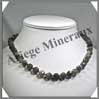 AGATE DRAPEE - Collier Perles Facetes 10 mm - 49 cm - C007 Brsil