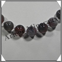 AGATE DRAPEE - Collier Perles 4 et 10 mm en dgrad - 44 cm - C001
