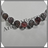 AGATE DRAPEE - Collier Perles 4 et 10 mm en dgrad - 44 cm - C002