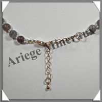 AGATE DRAPEE - Collier Perles 4 et 10 mm en dgrad - 43 cm - C004