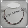 AGATE DRAPEE - Collier Perles 4 et 10 mm en dgrad - 42 cm - C005 Brsil