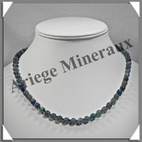 AGATE MOUSSE - Collier Perles 6 mm - 52 cm - M002
