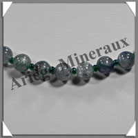 AGATE MOUSSE - Collier Perles 6 mm - 48 cm - M003