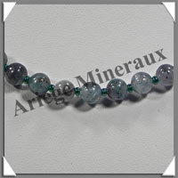 AGATE MOUSSE - Collier Perles 6 mm - 49 cm - M004