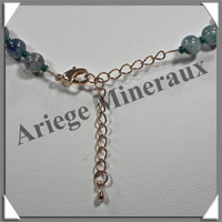 AGATE MOUSSE - Collier Perles 6 mm - 49 cm - M004