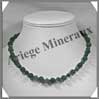 AGATE MOUSSE - Collier Perles 6 et 8 mm en altern - 44 cm - M001 Inde