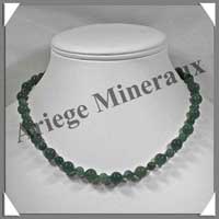 AGATE MOUSSE - Collier Perles 6 et 8 mm en altern - 44 cm - M001