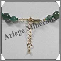 AGATE MOUSSE - Collier Perles 6 et 8 mm en altern - 44 cm - M001