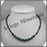 AGATE MOUSSE - Collier Perles 6 et 8 mm en dgrad - 43 cm - M002
