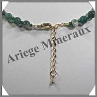 AGATE MOUSSE - Collier Perles 6 et 8 mm en dgrad - 43 cm - M002