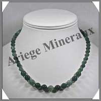 AGATE MOUSSE - Collier Perles 6 et 8 mm en dgrad - 43 cm - M003