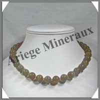 AGATE NATURELLE - Collier Perles 12 mm - 43 cm - M001