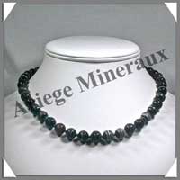 AGATE NOIRE - Collier Perles 10 mm - 48 cm - C002