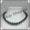 AGATE NOIRE - Collier Perles 12 mm - 46 cm - A002 Madagascar