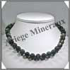 AGATE NOIRE - Collier Perles 12 mm - 49 cm - C004 Madagascar