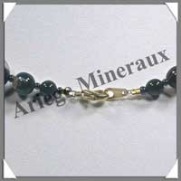 AGATE NOIRE - Collier Perles 12 mm - 49 cm - C004