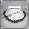 AGATE NOIRE - Collier Perles 12 mm - 45 cm - C006 Madagascar