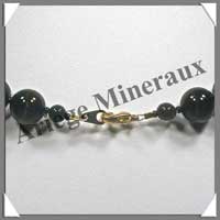 AGATE NOIRE - Collier Perles 12 mm - 45 cm - C006