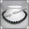 AGATE NOIRE - Collier Perles 12 mm - 46 cm - C007 Madagascar