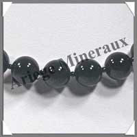 AGATE NOIRE - Collier Perles 6  10 mm en dgrad - 45 cm - C001
