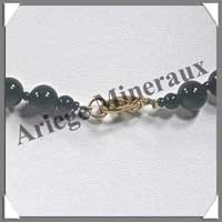 AGATE NOIRE - Collier Perles 6  10 mm en dgrad - 45 cm - C001