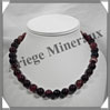 AGATE RUBANNEE - Collier Perles 12 mm - 43 cm - M002 Brsil