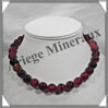 AGATE RUBANNEE - Collier Perles 12 mm - 42 cm - M003 Brsil