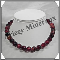 AGATE RUBANNEE - Collier Perles 12 mm - 42 cm - M003