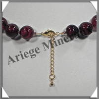 AGATE RUBANNEE - Collier Perles 12 mm - 42 cm - M003