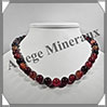 AGATE RUBANNEE - Collier Perles 12 mm - 46 cm - M004 Brsil