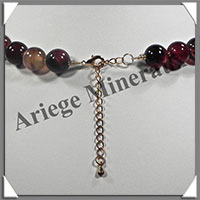 AGATE RUBANNEE - Collier Perles 12 mm - 46 cm - M004