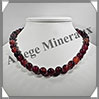AGATE RUBANNEE - Collier Perles 12 mm - 45 cm - M005 Brsil